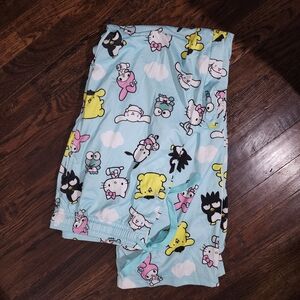 Sanrio Kids Pajama Bottoms - Light Blue with Cartoon Characters